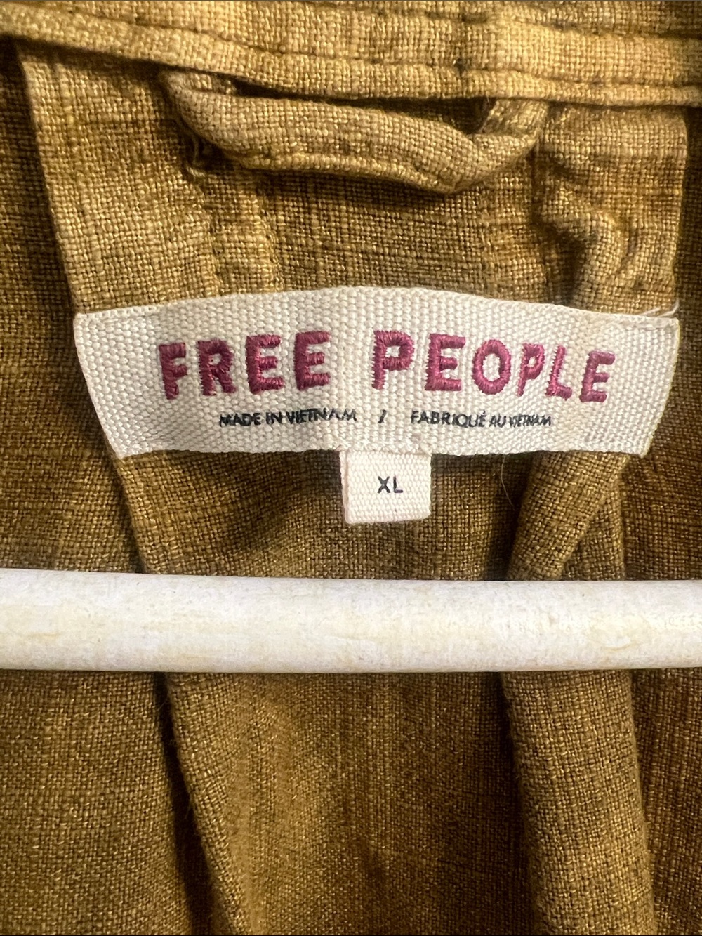 Free People Mustard Utility Jacket with Woven Trim - Picture 2 of 6